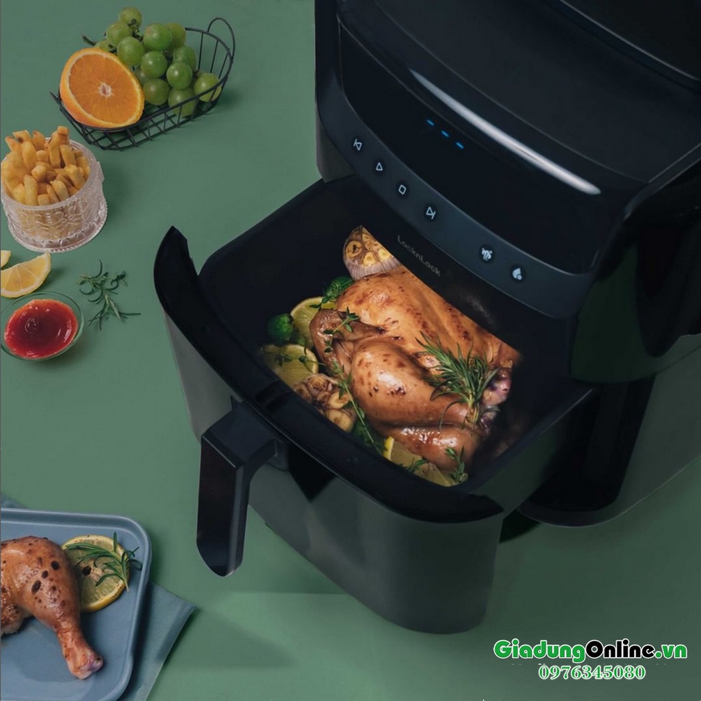 Nồi chiên không dầu kết hợp chức năng hấp Lock&amp;Lock Steam Air Fryer 7L EJF881