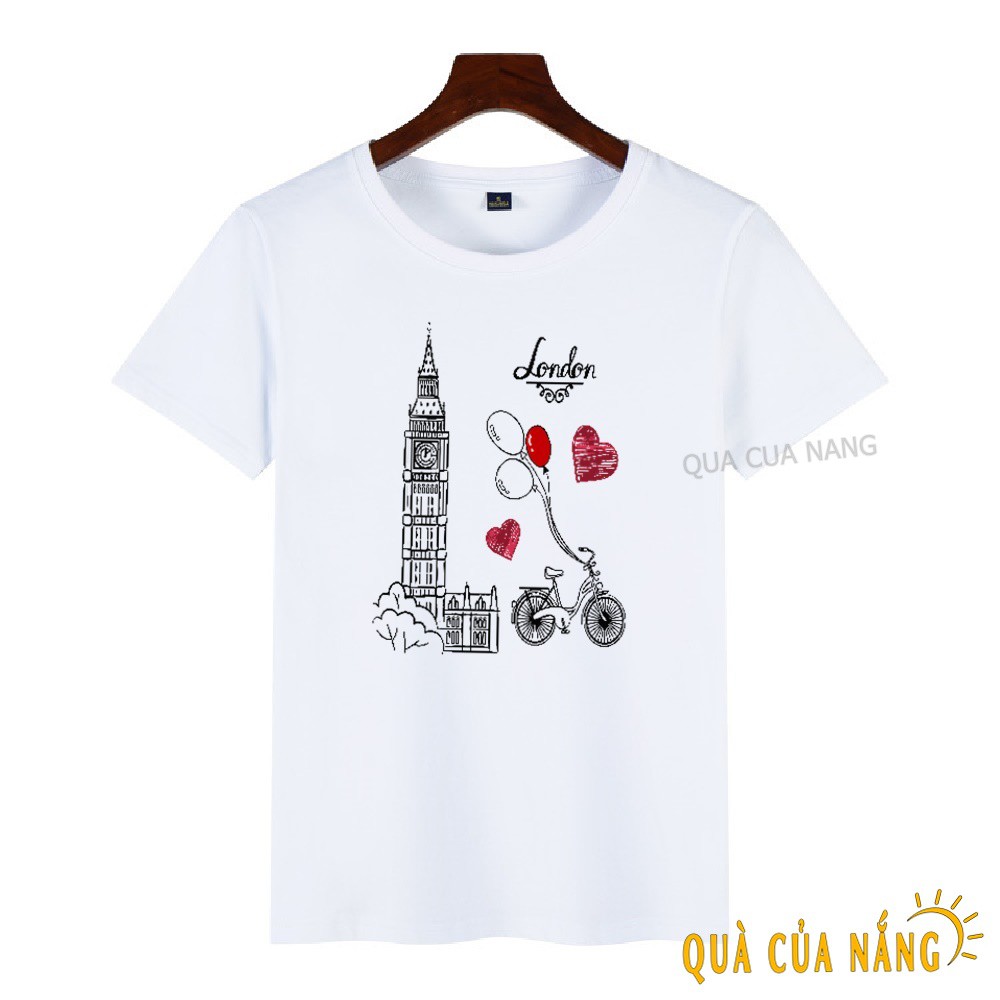 Áo Thun Nữ In Hình London Đồng Hồ Xe Đạp Dễ Thương AT-084 | BigBuy360 - bigbuy360.vn
