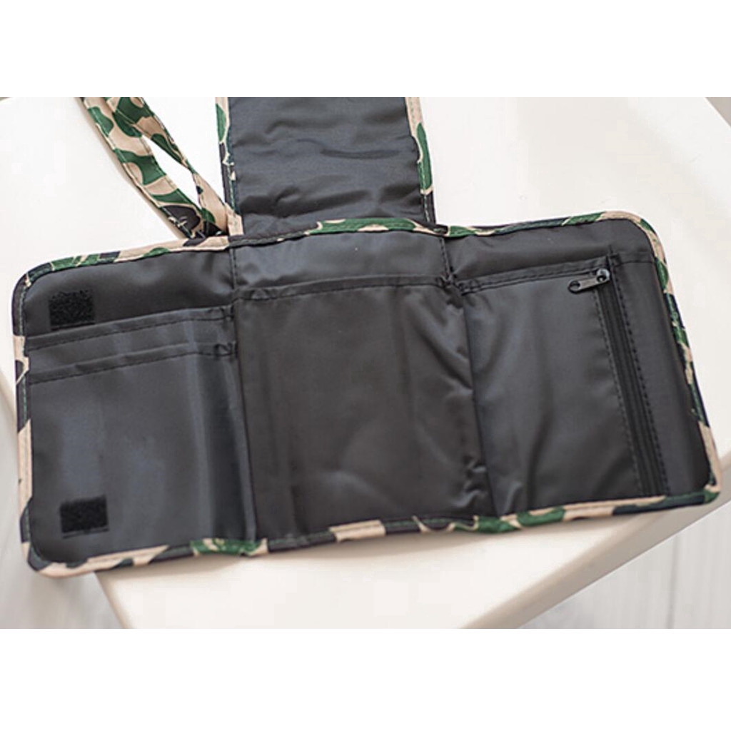 Túi đựng hộ chiếu/tài liệu màu rằn ri xanh lá chất lượng cao