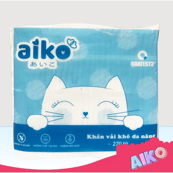 KHĂN VẢI KHÔ ĐA NĂNG AIKO X 270 TỜ/ GÓI