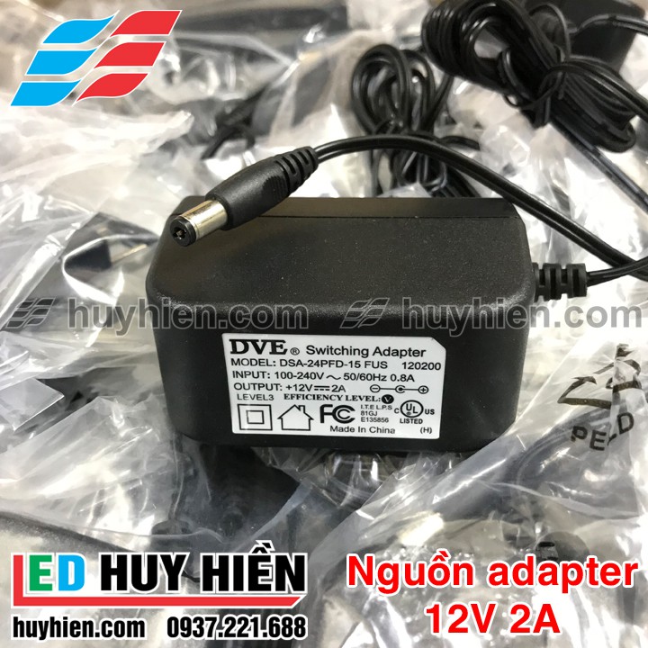 nguồn adapter DVE 12v 2a, nguồn nhựa adapter 12v 2A chính hãng