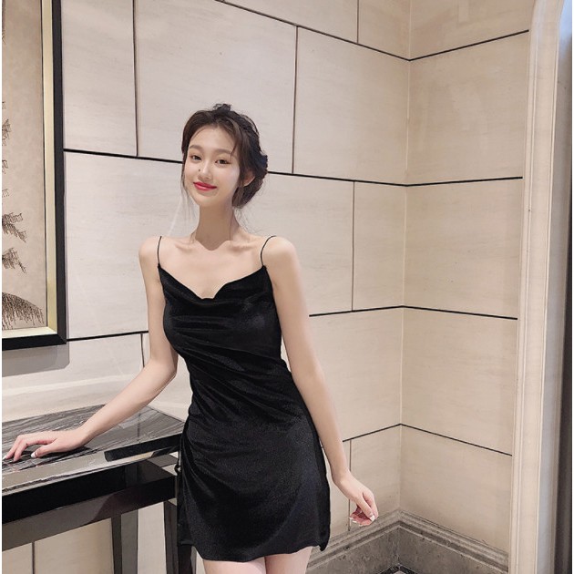 Váy Đầm Nữ Body -  Đầm 2 Dây Body Dáng Dài Hở Lưng Co Giãn Màu Đen Phong Cách Gợi Cảm, Sexy Siêu Đẹp. | BigBuy360 - bigbuy360.vn