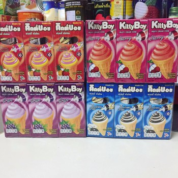 Bánh Ốc Quế Kem Kitty Boy Lốc 12 Hộp