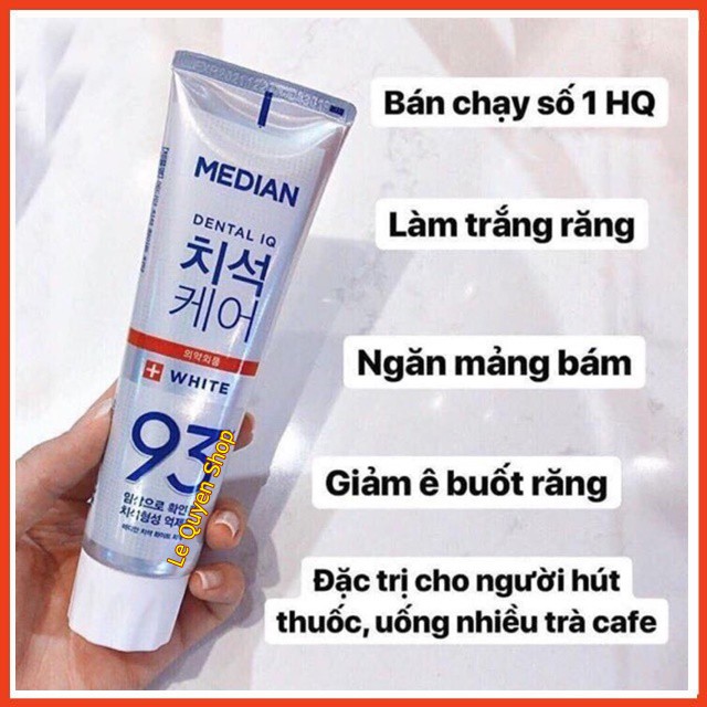 Kem Đánh Răng Giảm Ê Buốt Răng Median Dental IQ 93% Toothpaste TRẮNG 120g