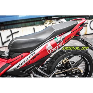 Tem Trùm Exciter 150 Ohlins đỏ đen