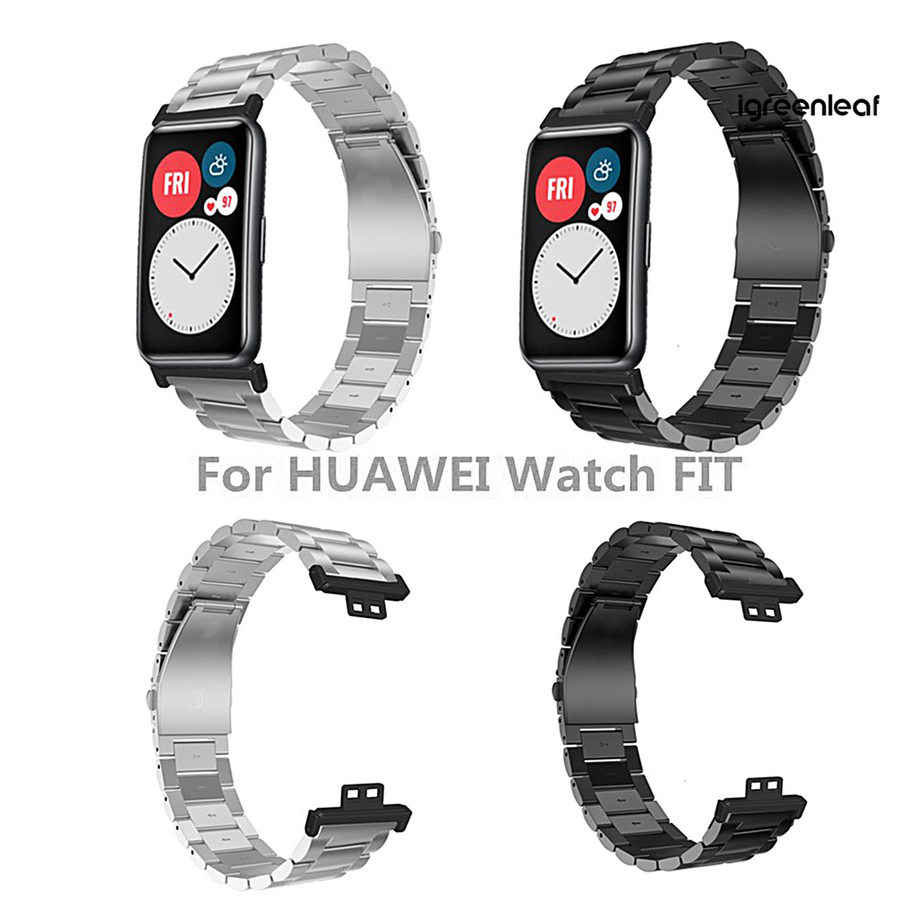 IL Replacement Double Buckle Stainless Steel Watch Strap Wristband for HUAWEI FIT