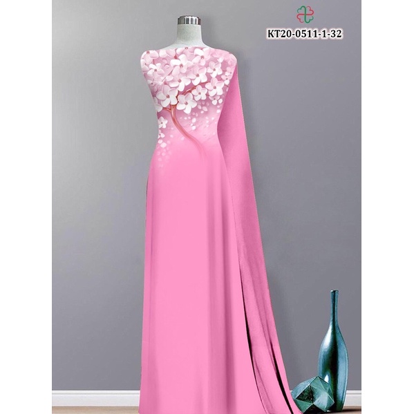 Vải áo dài hoa sứ