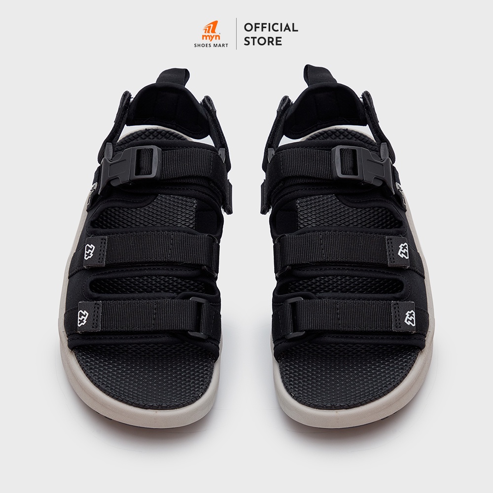 Giày Sandal Nam nữ ZX 3823 Meta - 3 quai Black Grey, quai sau tháo rời, công nghệ Phylon cao cấp