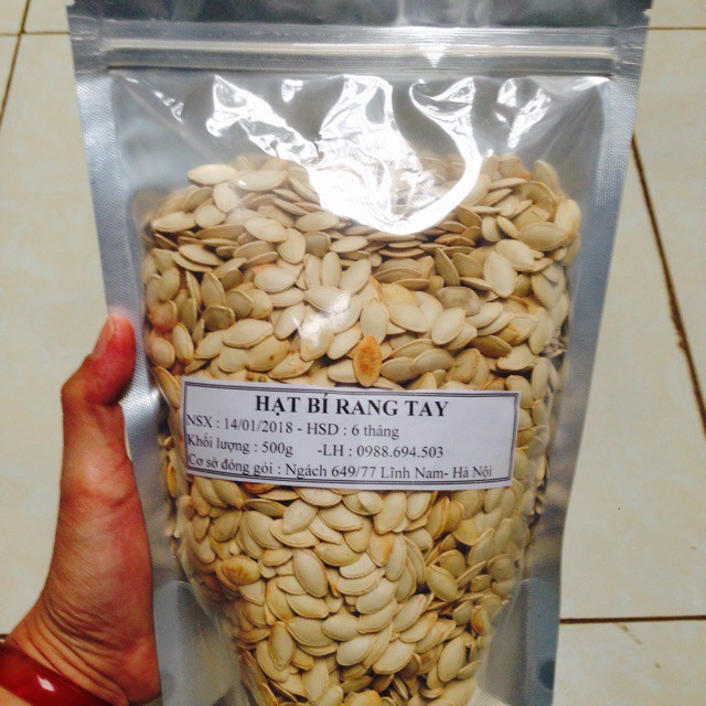 Hạt Bí Sấy Chín Thơm Ngon Loại 1 Gói 0.5kg