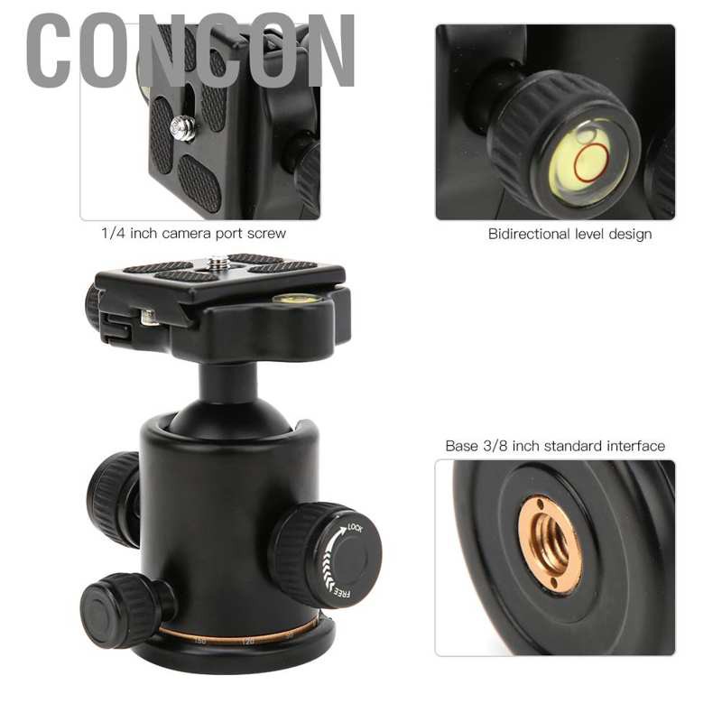 Đầu Bi Camera Xoay 360 Độ Beike Bk-03 Kèm Đĩa Tháo Nhanh 1 / 4 "