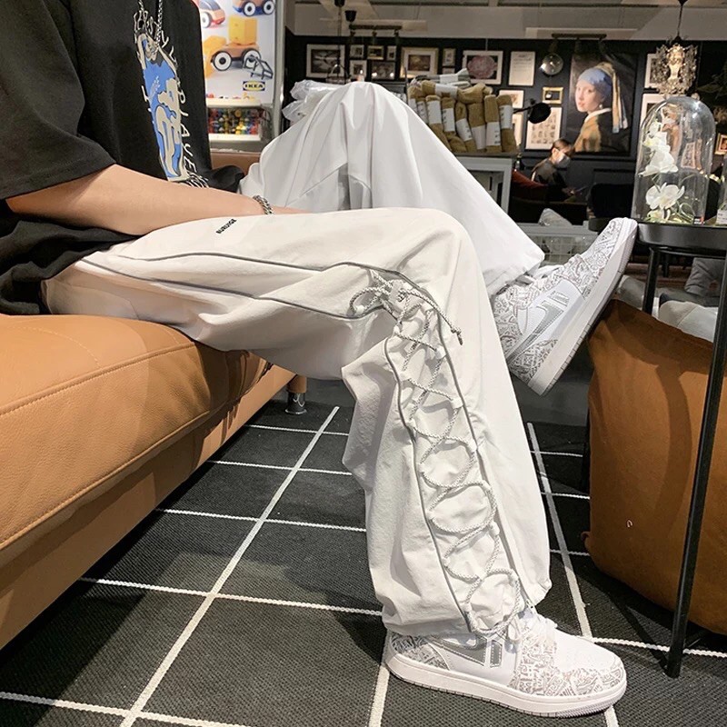 Quần jogger đan dây hông dáng rộng oversize Ulzzang hiphop siêu chất ❤️