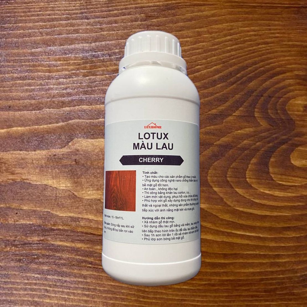 Sơn màu gỗ, sơn gỗ gốc nước  can 5L - Watix Màu lau - Lên vân gỗ,sơn gỗ màu cánh gián, cherry, honey, óc chó
