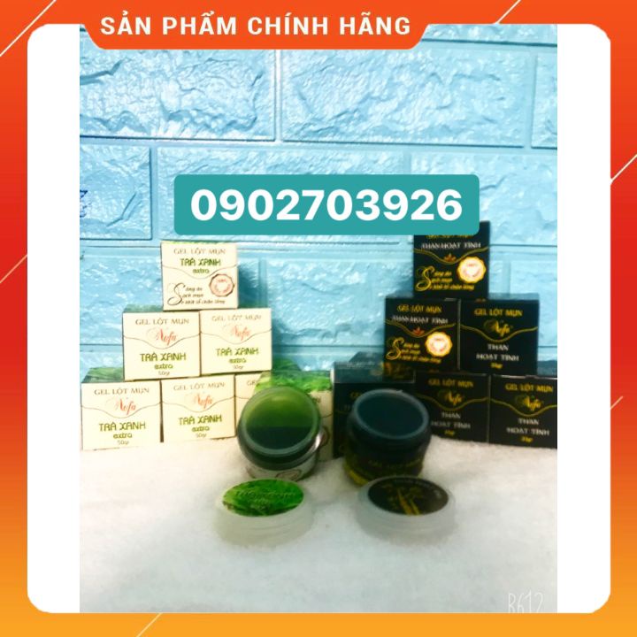 [tận gốc] gel lột mụn Nofa than tre +trà xanh  giúp tẩy  tế  bào chêt và  sạch mụn cám  làm se khít lỗ chân lông 100% $$