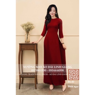 ÁO DÀI LỤA NHẬT ĐÍNH NGỌC _LINH GIANG