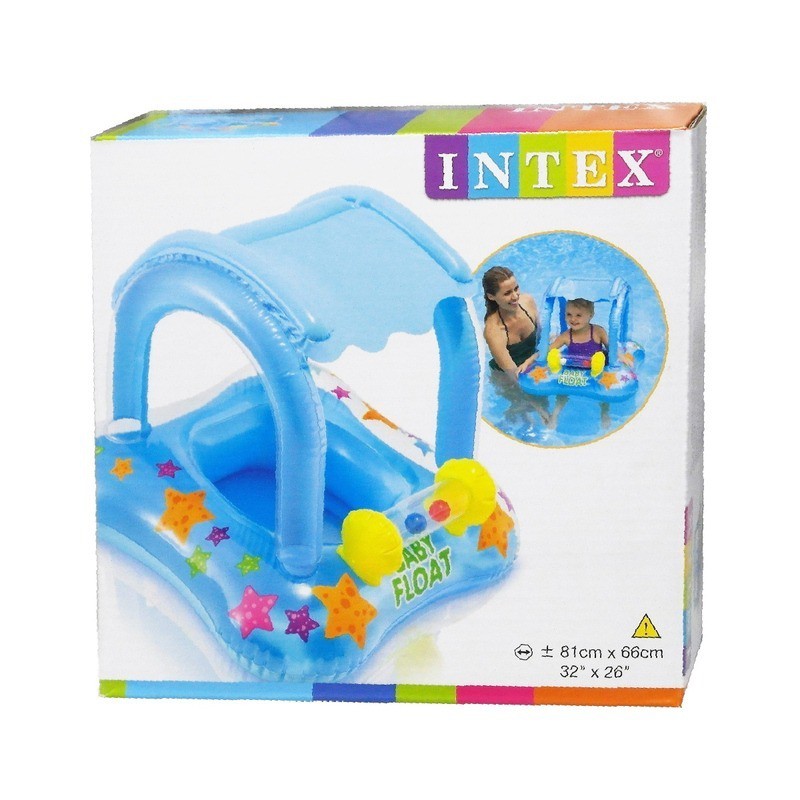 [Mã LIFEMALL991 giảm 10% đơn 99K] Phao bơi xỏ chân cho bé có mái che INTEX 56581