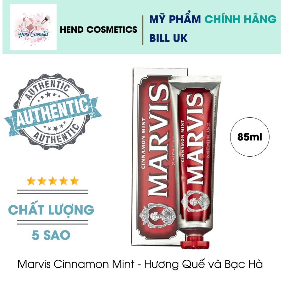 Kem Đánh Răng Cao Cấp Marvis Toothpaste 85ml (Bill Anh)