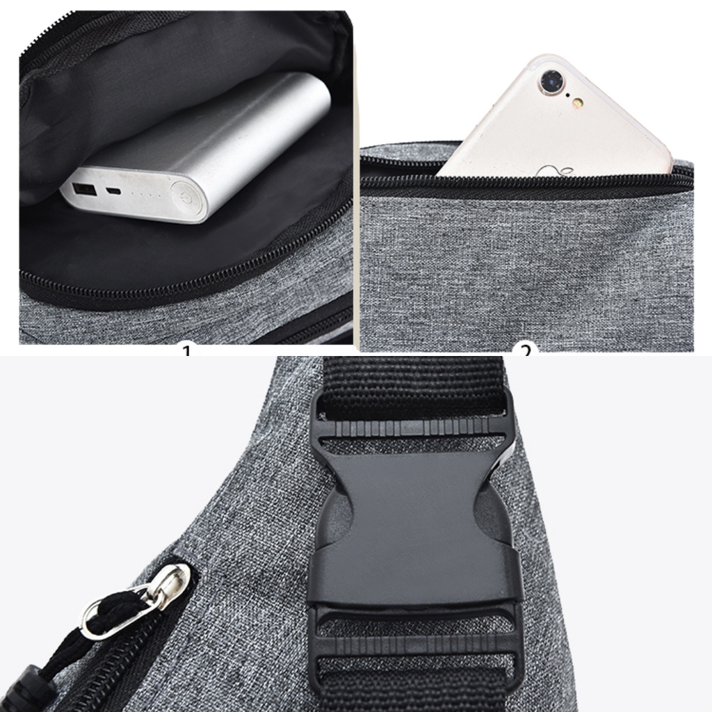 Túi đeo chéo nam,túi bao tử mini vải Canvas phong cách Streetwear đường phố | BigBuy360 - bigbuy360.vn