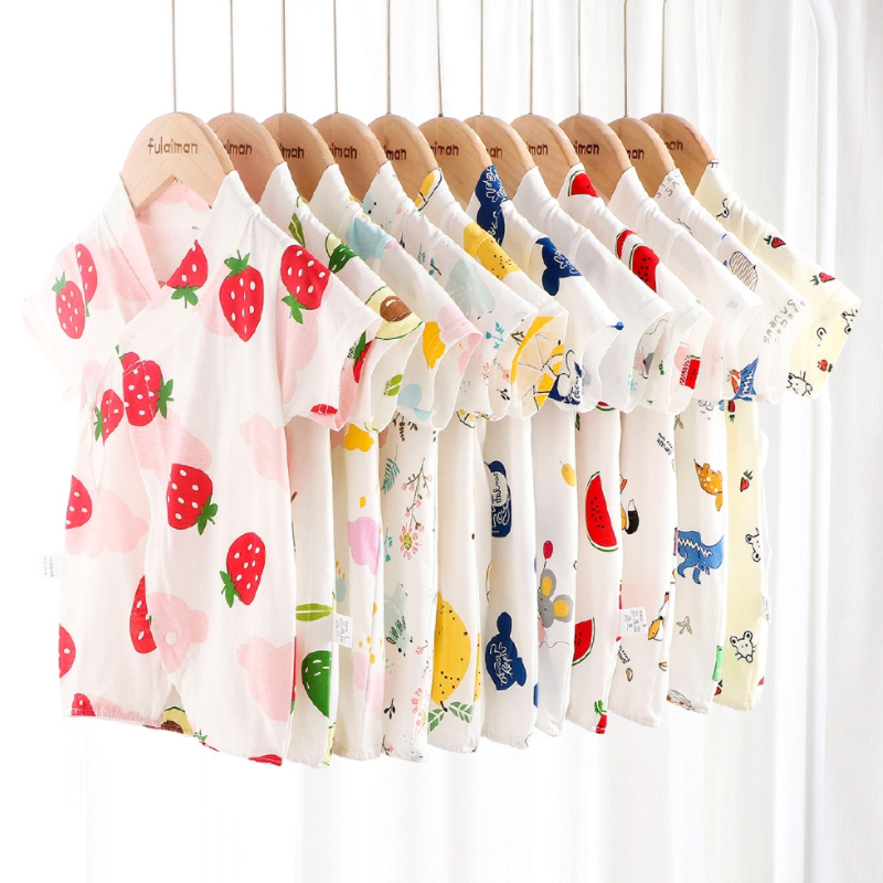 Áo liền quần phong cách kimono xinh xắn cho trẻ sơ sinh đầm bé gái