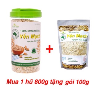 YẾN MẠCH NGUYÊN CHẤT ĂN LIỀN XUÂN AN, YẾN MẠCH OATTA HŨ 800G - NHẬP KHẨU TỪ ÚC 100%