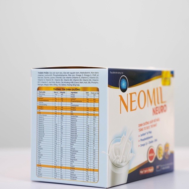 Sữa Bột Neomil Neuro Dinh Dưỡng Giúp Bổ Não, Tăng Tư Duy Và Trí Nhớ Cung Cấp Các Dưỡng Chất Thiết Yếu