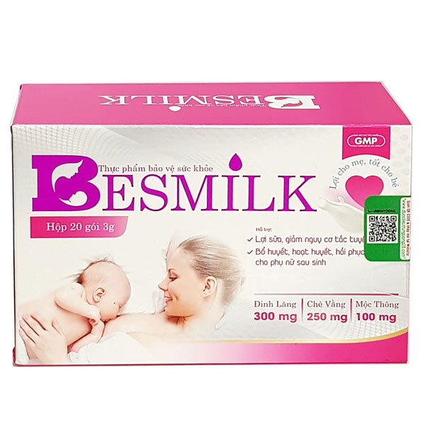 Besmilk - Hỗ trợ lợi sữa, hỗ trợ giảm nguy cơ tắc tuyến sữa
