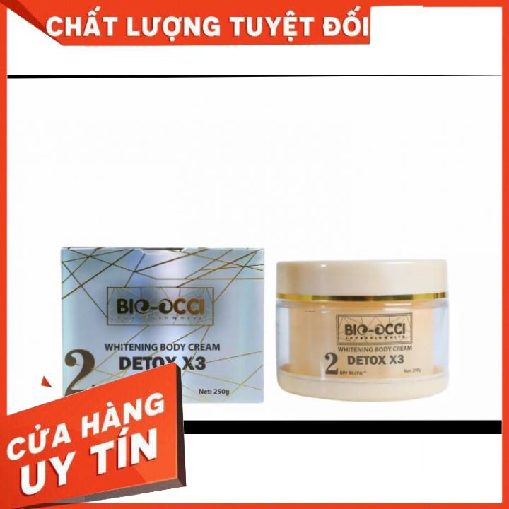 [CHÍNH HÃNG kem dưỡng trắng toàn thân BIO-OCCI-detox-x3 250g  dưỡng trắng hồng   không bết dính [MUA 1 TẶNG 1 ]