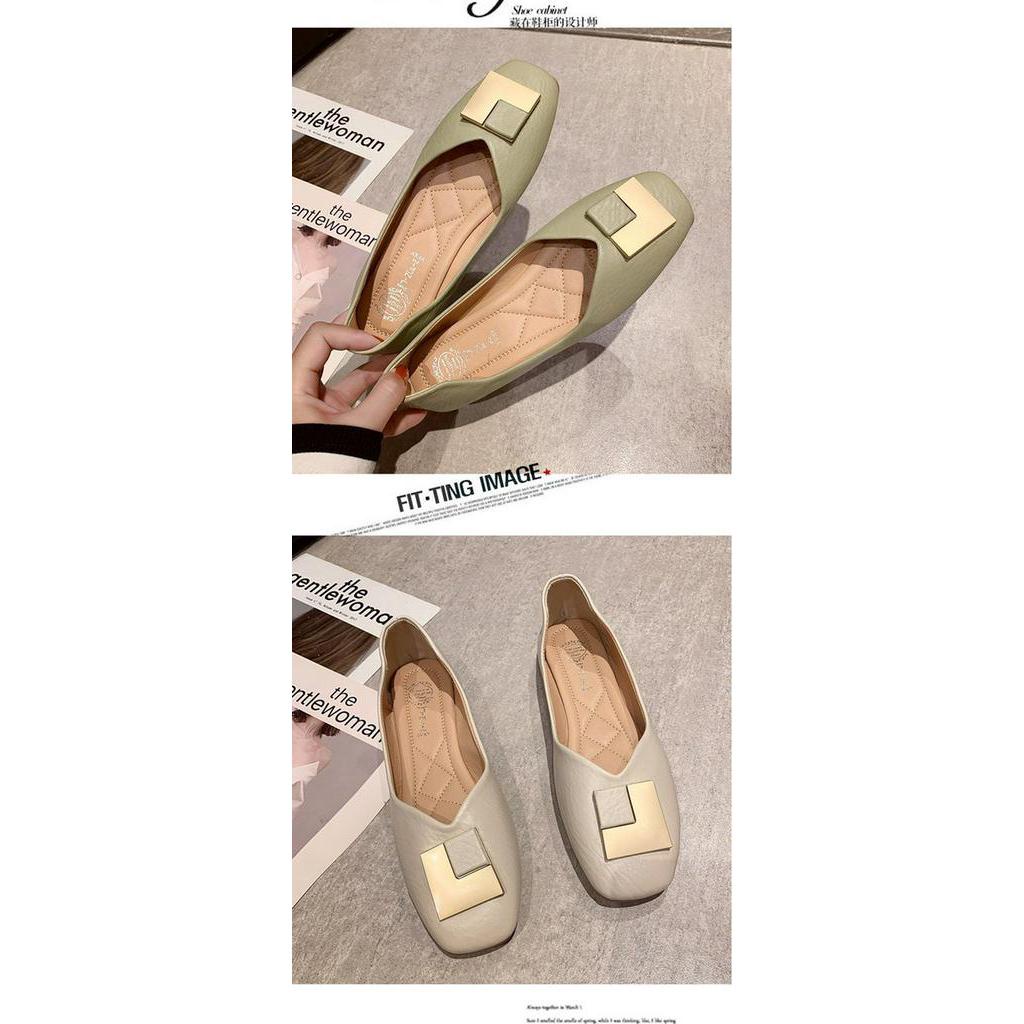 (A003) Giày sandal đế thấp mũi vuông phong cách thời trang thanh lịch cho nữ Hàng CAO CẤP