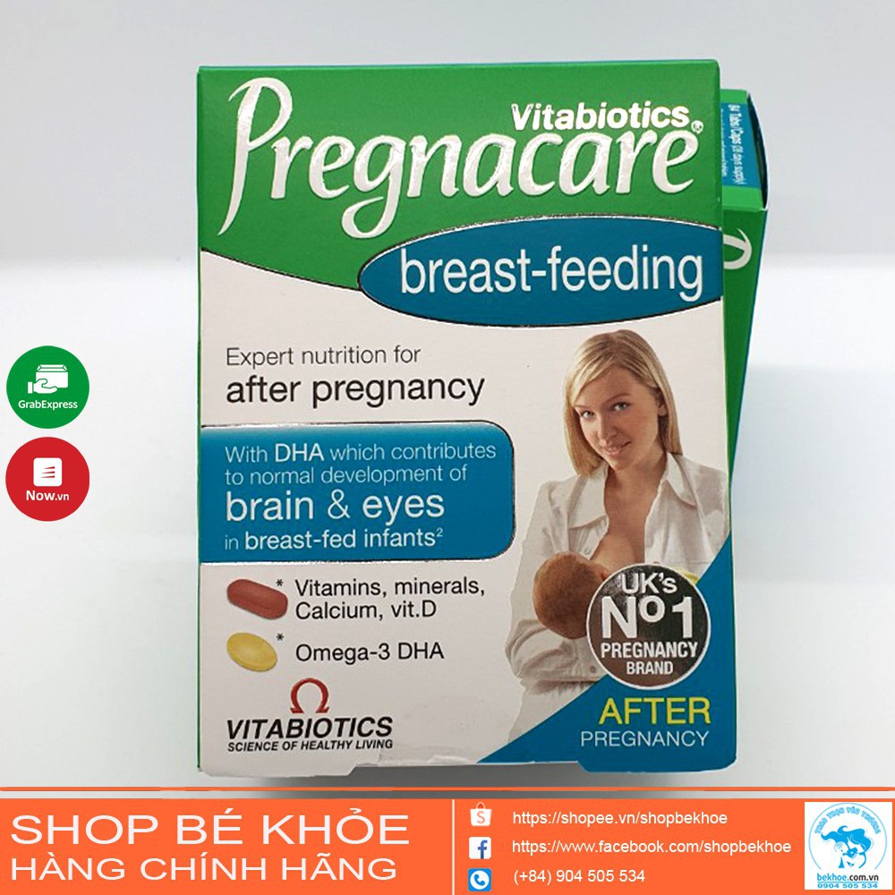 [CHÍNH HÃNG]Vitamin tổng hợp Pregnacare Breast feeding cho mẹ sau sinh ,Pregnacare bú Anh_ 84v(ÚC)