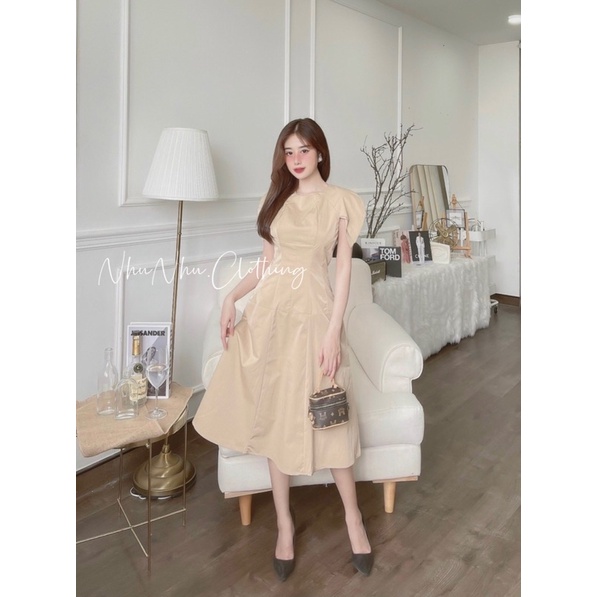 Đầm xoè ba màu ( Ảnh thật)