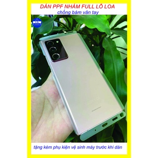 Miếng dán dẻo ppf nhám full viền samsung note 20 ultra / note 20 / note 10 / note 10+ bảo vệ máy toàn diện..