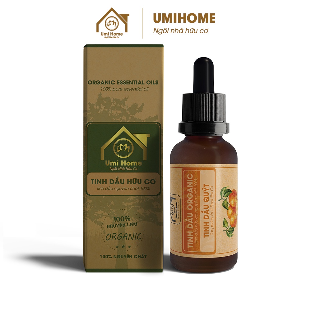 Tinh dầu thơm phòng Quýt hữu cơ UMIHOME nguyên chất 10ml