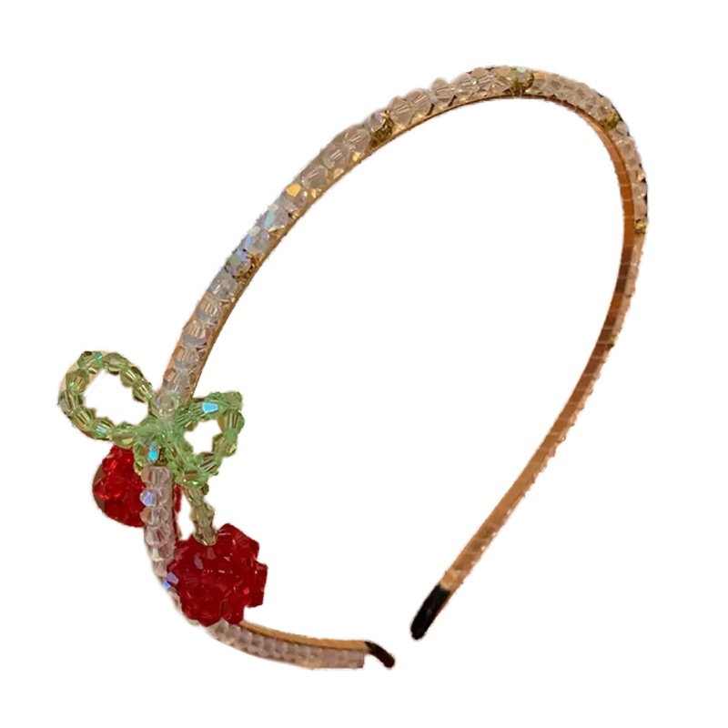 Cài Tóc Hình Hoa Và Quả Cherry Đính Đá Pha Lê Thanh Lịch Thời Trang