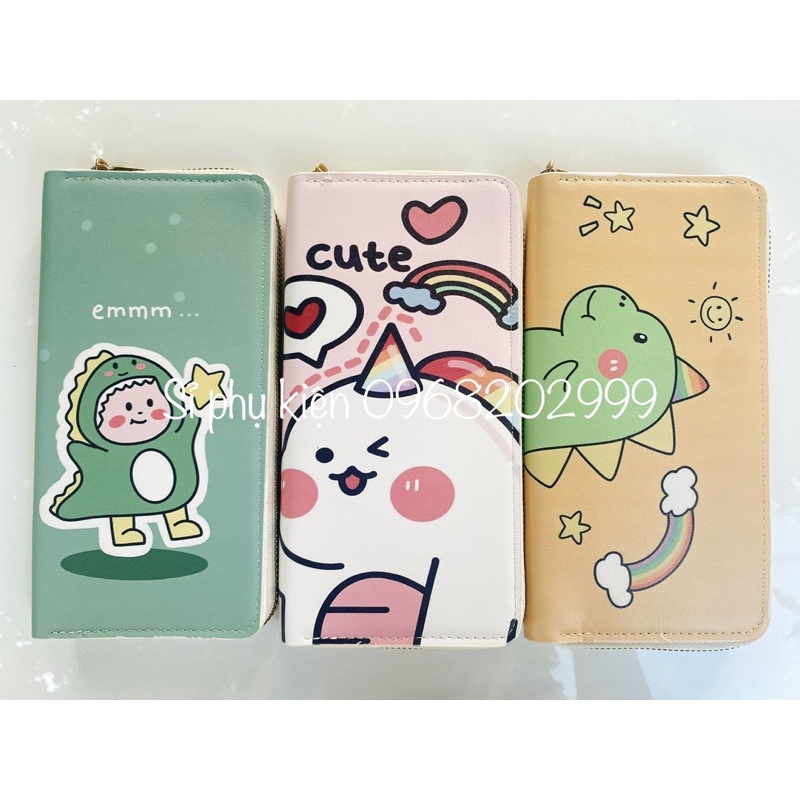 Ví cầm tay dài  Khủng Long cute 9 mẫu