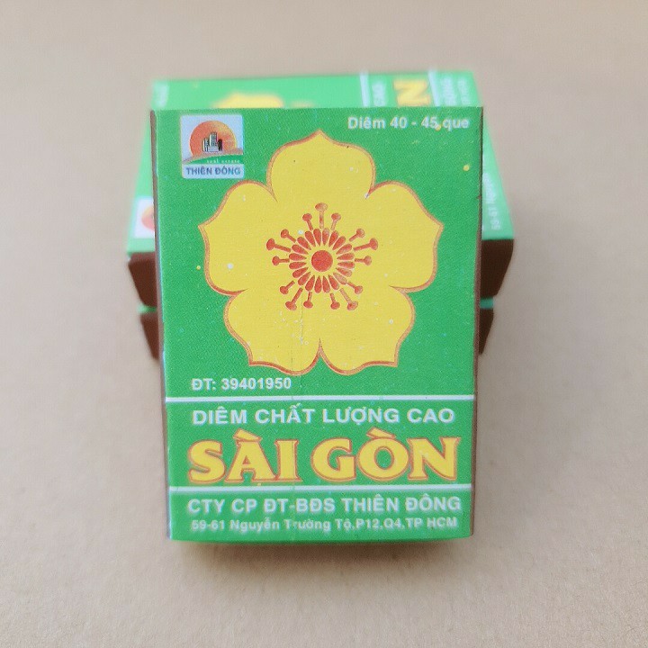 [10 hộp] Hộp quẹt diêm bông mai Sài Gòn