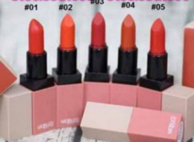 Son Wodwod Velvet Lipstick lì mềm môi 3.5g (#05 màu )01 cam .02 đỏ cam.03đo tươi .04 cam đất .05 đỏ