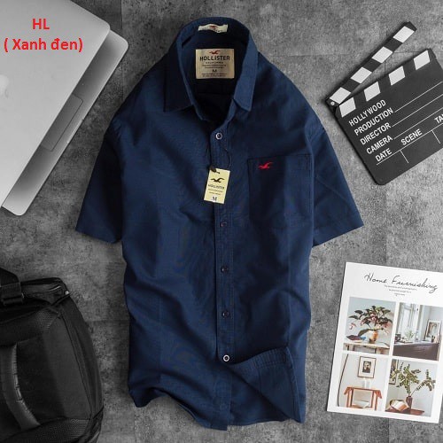 ÁO SƠ MI NAM TAY NGẮN XÁM