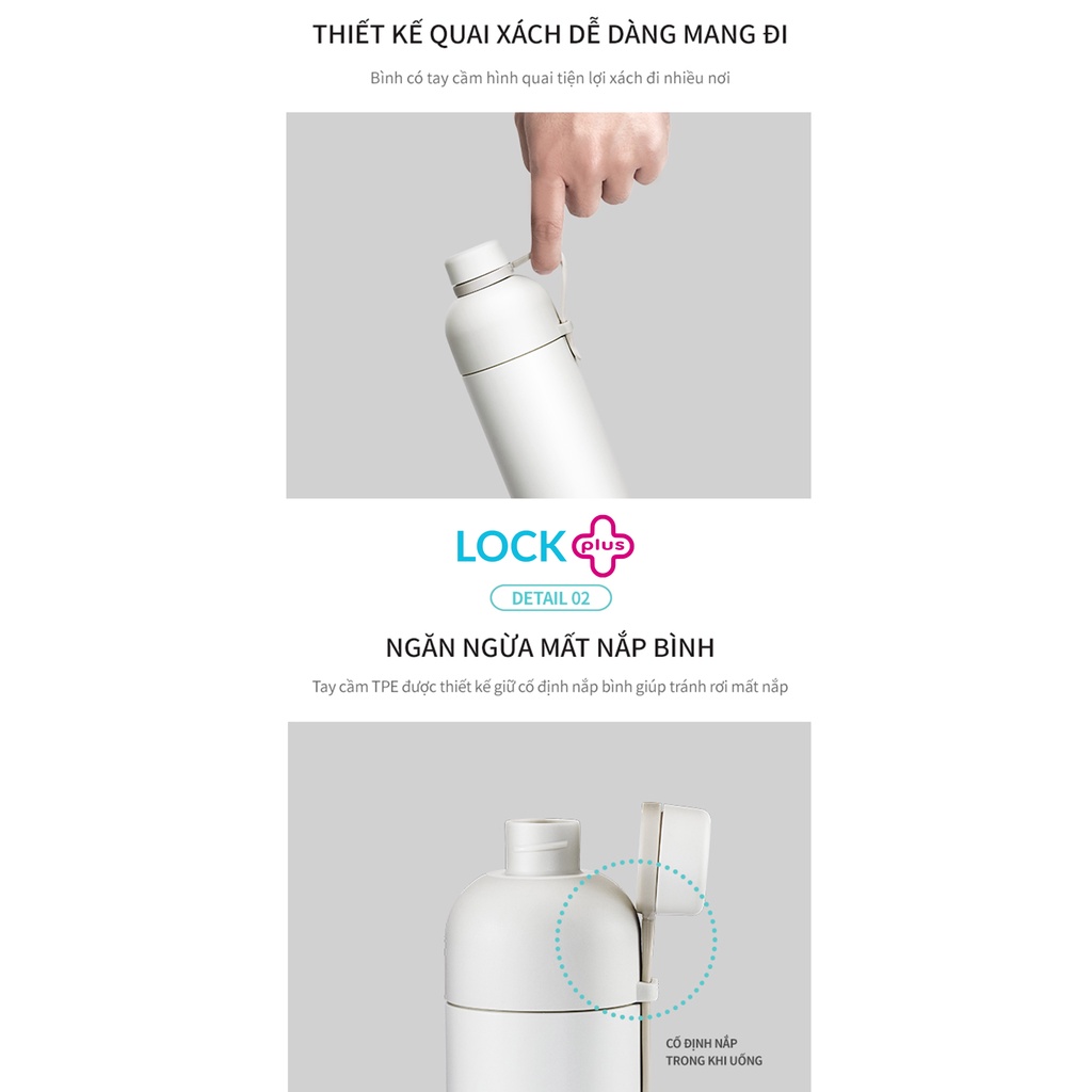 Bình giữ nhiệt Lock&Lock Belt Bottle LHC4267  - hàng chính hãng