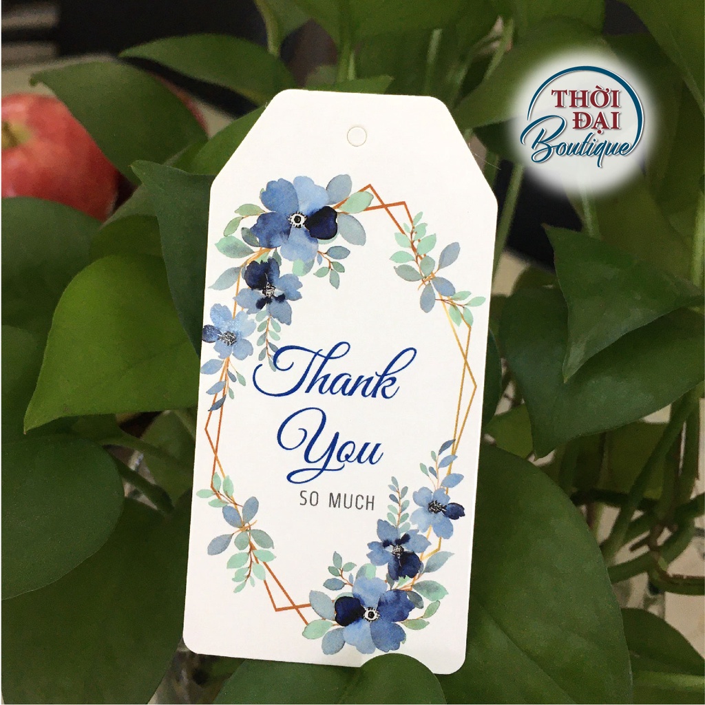 100c- Tag nhãn giấy treo Thank you vát góc