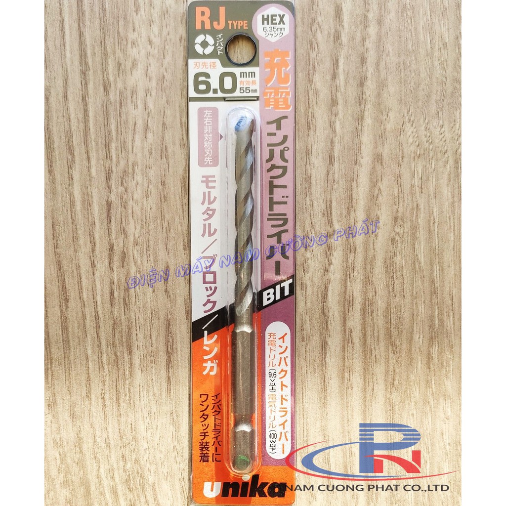 Mũi khoan tường Unika chuôi lục giác