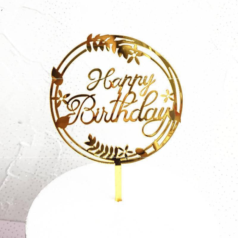 Set 10 mica HPBD tròn lá-Q3093