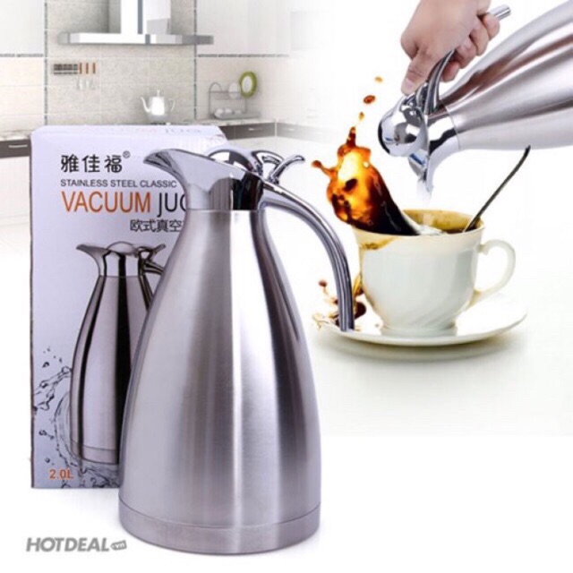 Bình nước Giữ Nhiệt INOX 2 Lớp Cao Cấp 2L