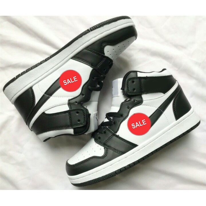 [SALE SỐC] Giày Thể Thao AJ1 Jordan 1 Đen Trắng Cao Cổ Nam Nữ