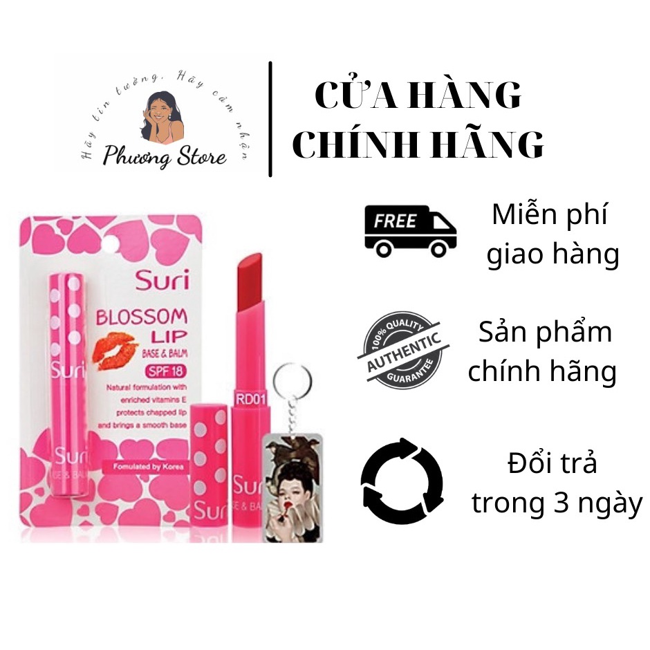 Son dưỡng mềm môi bơ Suri Blossom (đỏ dưa hấu) 1,8g