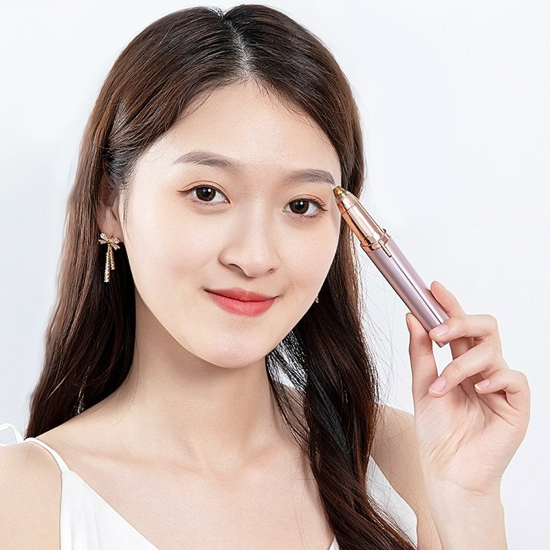 Máy Tỉa Lông Mày Không Đau Chống Thấm Nước Thiết Kế Nhỏ Gọn Cho Nữ