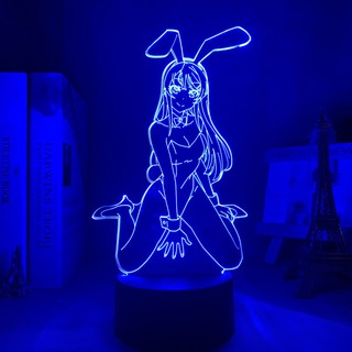 Đèn Led 3d Anime Waifu Mai Sakurajima mãu 6