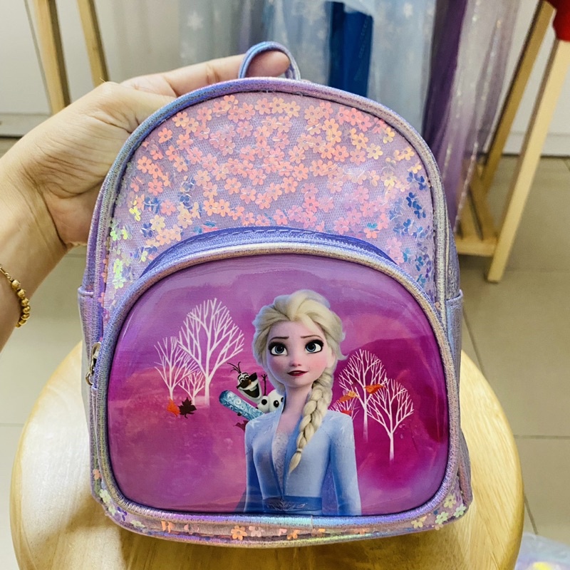 Balo nhỏ xinh xắn họa tiết Nữ hoàng Elsa cho bé gái 2-4 tuổi