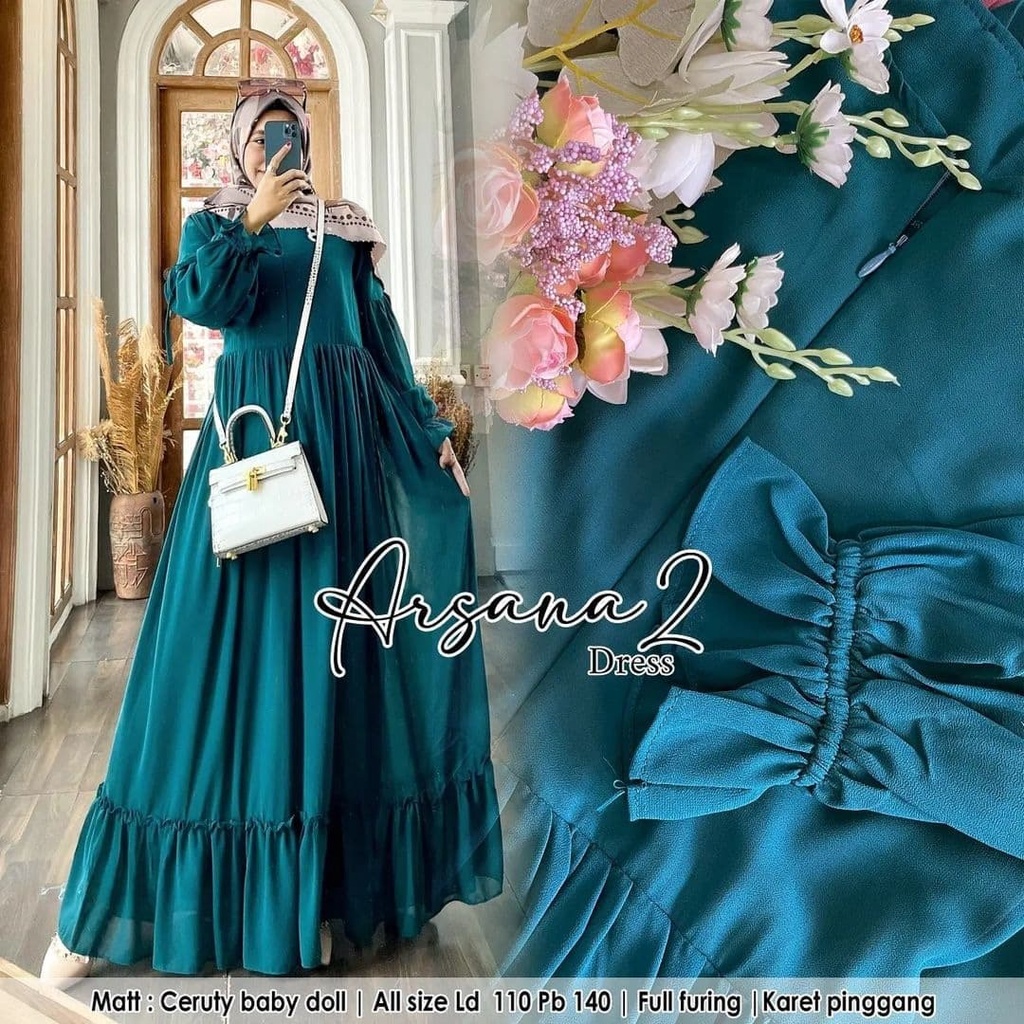 Đầm Arsana BO BL Chất Liệu Cer Duty BABYDOLL Toàn Diện (Doanh Nhân) Gamis Dành Cho Nữ Tuổi Teen Tay Dài Hàng Nhập Khẩu Hàn Quốc 2022