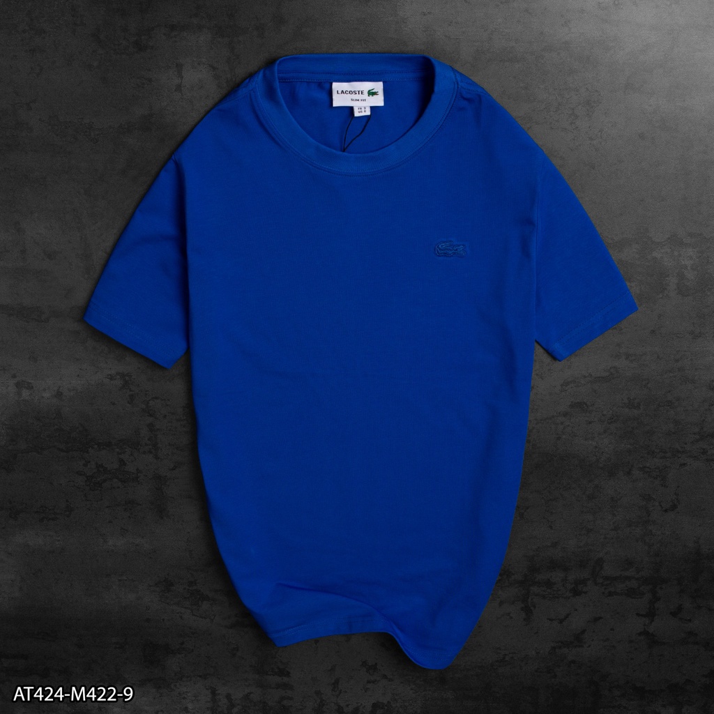 Áo thun thêu logo nổi cùng màu áo 100% Cotton AT424 - áo thun nam VNXK