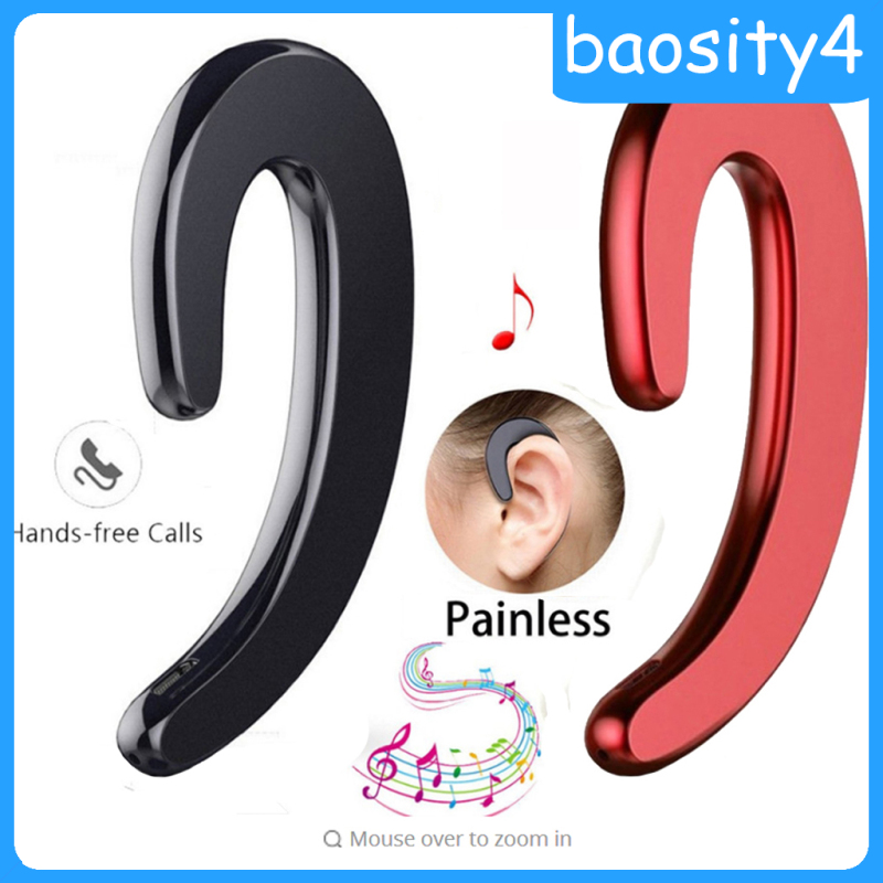 [baosity4]2 Pieces Bone Conduction Earphone Wireless Bluetooth Headphone for Phone