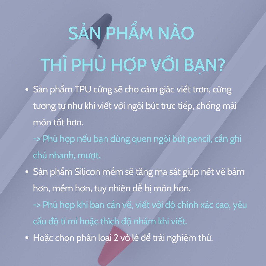 [ASTRO Pentips] Vỏ bọc bảo vệ đầu ngòi bút bút cảm ứng 1 và 2 bằng TPU cao cấp chống trượt